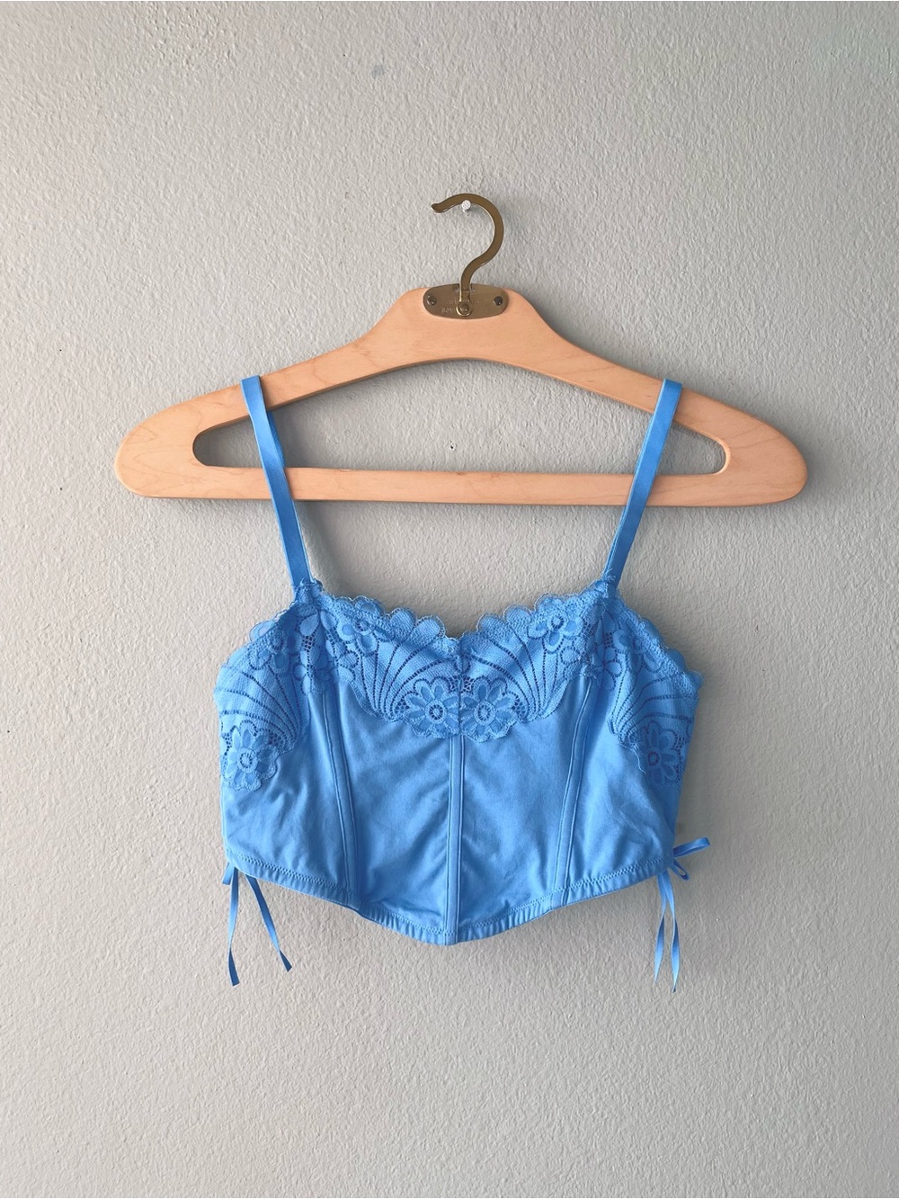 🌱5/$25🌱 Colsie | Bright Blue Lace Corset Bralette Top